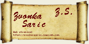 Zvonka Sarić vizit kartica